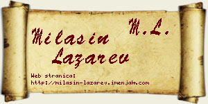 Milašin Lazarev vizit kartica